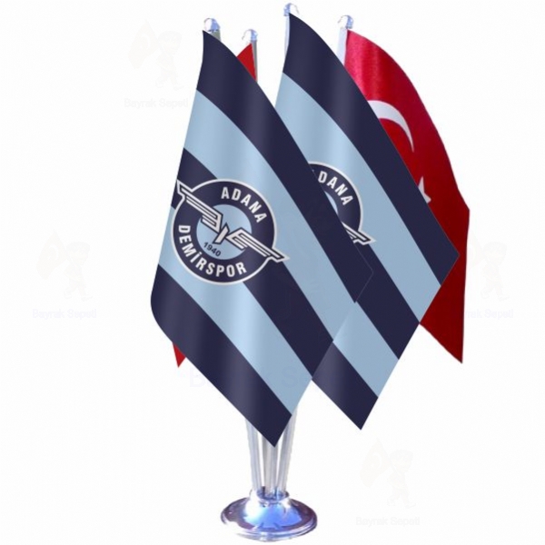 Adana Demirspor 4 Lü Masa Bayrakları