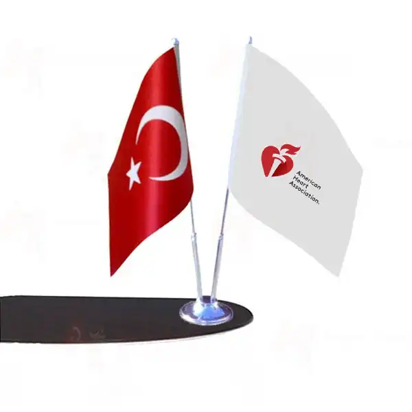 American Heart Association 2 Li Masa Bayraklar