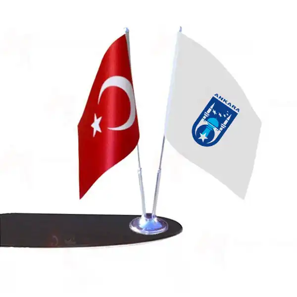 Ankara Bykehir Belediyesi 2 Li Masa Bayraklar