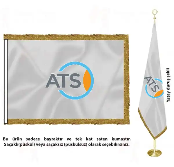 Antalya Ticaret ve Sanayi Odası Saten Kumaş Makam Bayrağı