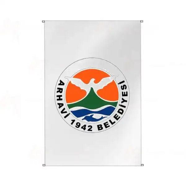 Arhavi Belediyesi Bina Cephesi Bayraklar
