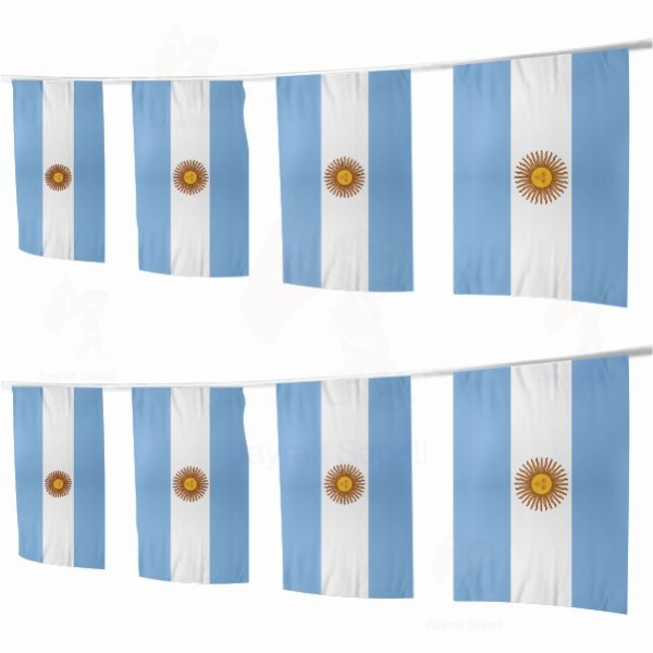 Arjantin pe Dizili Ssleme Bayraklar Resmi