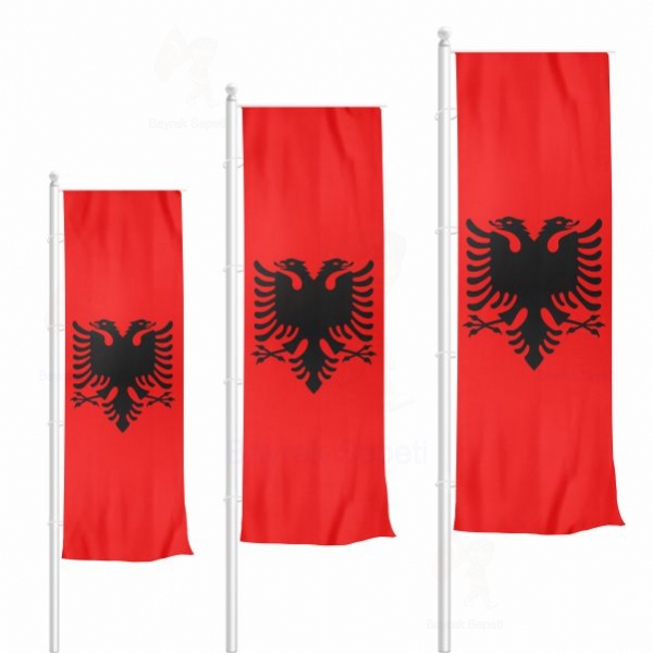 Arnavutluk Dikey Gnder Bayrak Satan Yerler