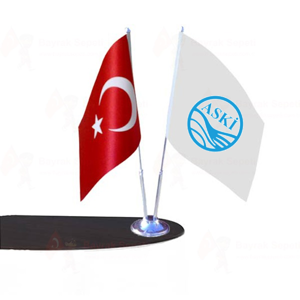Aski Ankara Su ve Kanalizasyon daresi 2 Li Masa Bayraklar Yapan Firmalar