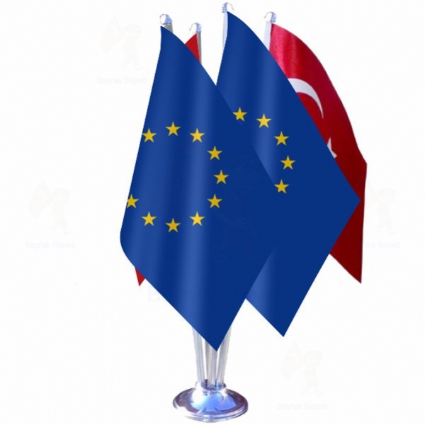 Avrupa Birlii 4 L Masa Bayraklar Resimleri