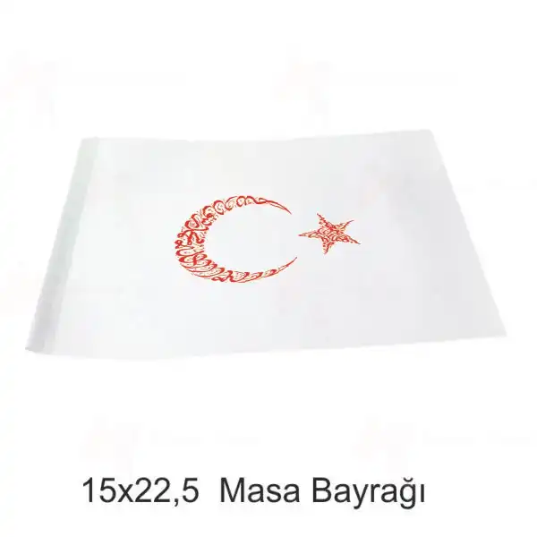 Ay Yldz Kelime i Tevhid Masa Bayraklar