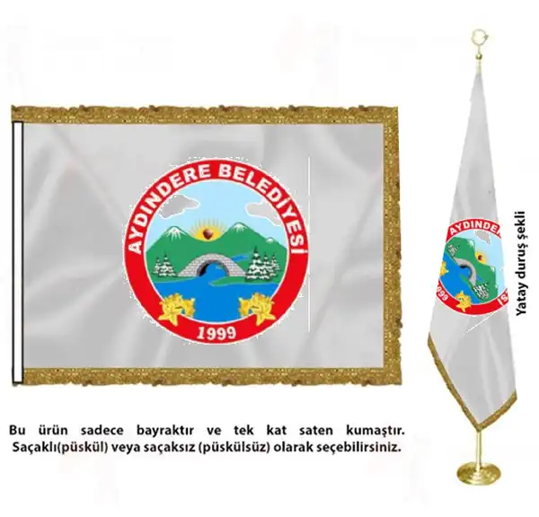 Aydındere Belediyesi Saten Kumaş Makam Bayrağı