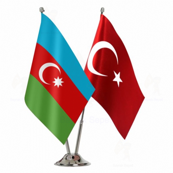 Azerbaycan 2 Li Masa Bayraklar