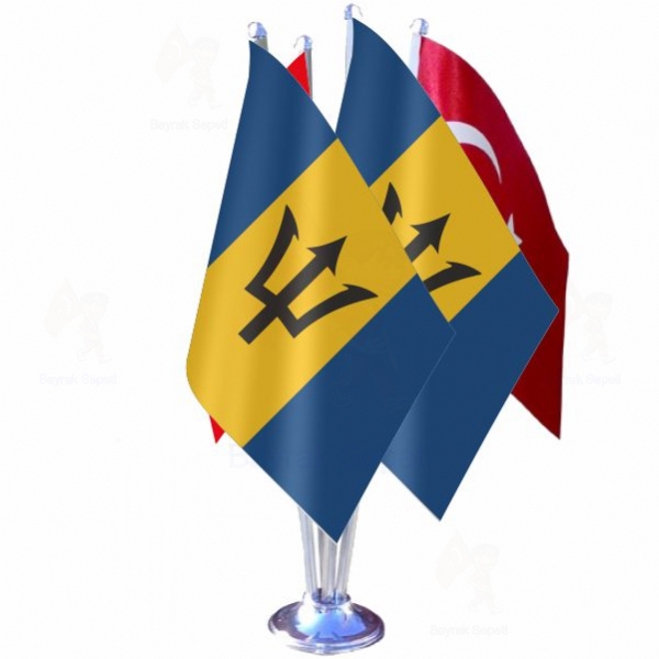 Barbados 4 L Masa Bayraklar