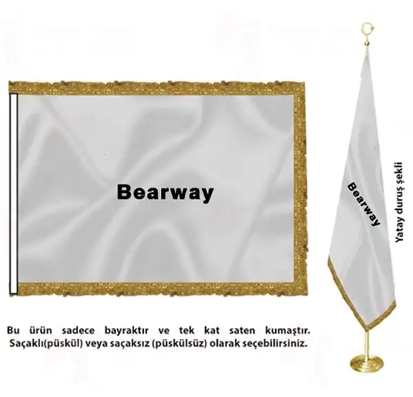 Bearway Saten Kumaş Makam Bayrağı
