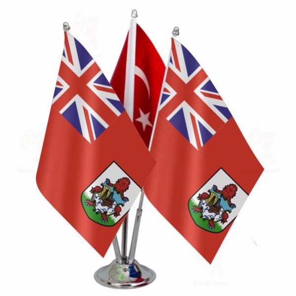 Bermuda 3 Lü Masa Bayrakları