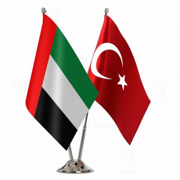 Birleik Arap Emirlikleri 2 Li Masa Bayraklar Tasarm