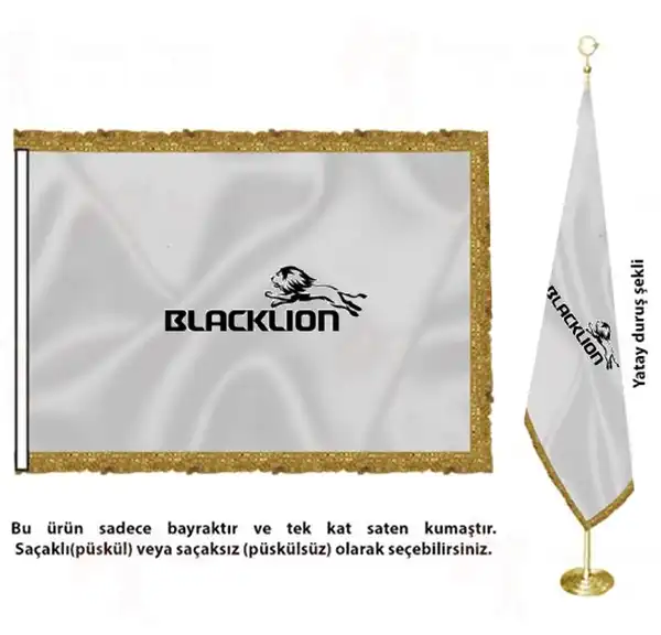 Blacklion Saten Kumaş Makam Bayrağı
