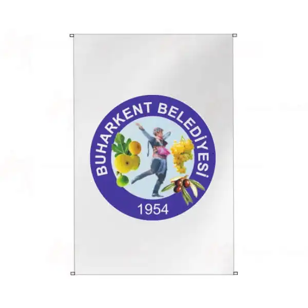 Buharkent Belediyesi Bina Cephesi Bayraklar