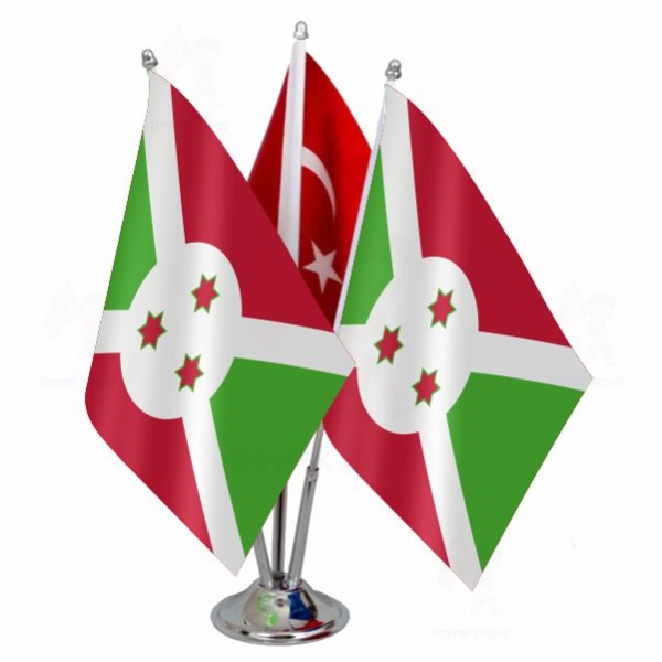 Burundi 3 L Masa Bayraklar