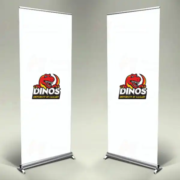 Calgary Dinos University Of Calgary Roll Up ve Banner