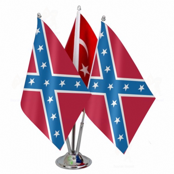 Confederate States Of America Amerika Konfedere Devletleri 3 L Masa Bayraklar