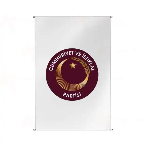 Cumhuriyet ve İstiklal Partisi Bina Cephesi Bayrakları