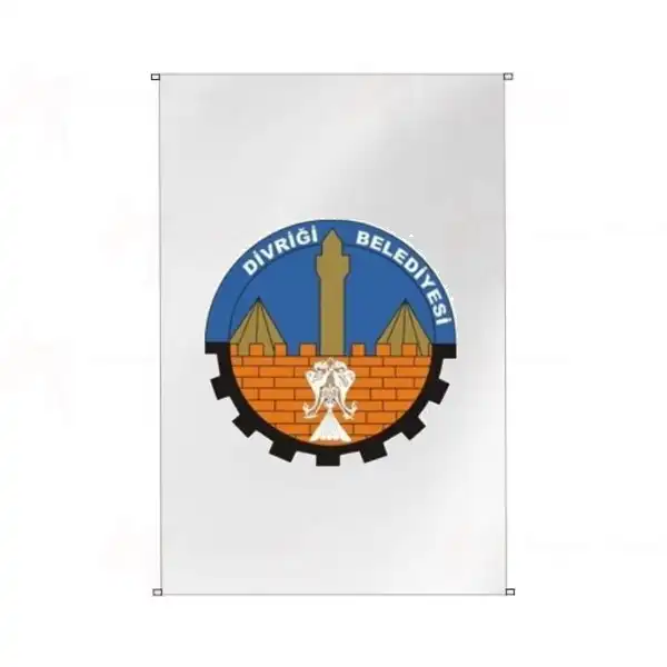Divrii Belediyesi Bina Cephesi Bayraklar