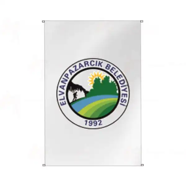 Elvanpazarck Belediyesi Bina Cephesi Bayraklar