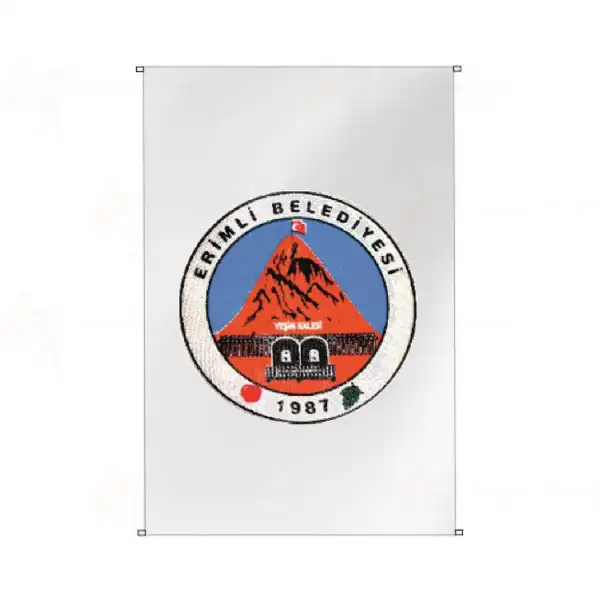 Erimli Belediyesi Bina Cephesi Bayraklar