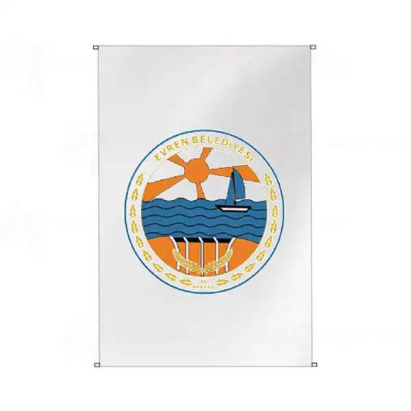 Evren Belediyesi Bina Cephesi Bayraklar