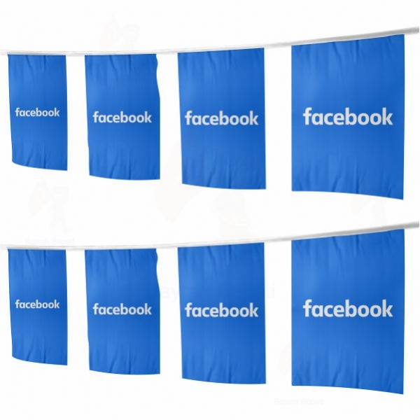 Facebook İpe Dizili Süsleme Bayrakları