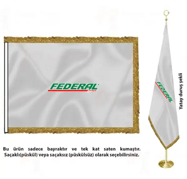 Federal Saten Kumaş Makam Bayrağı