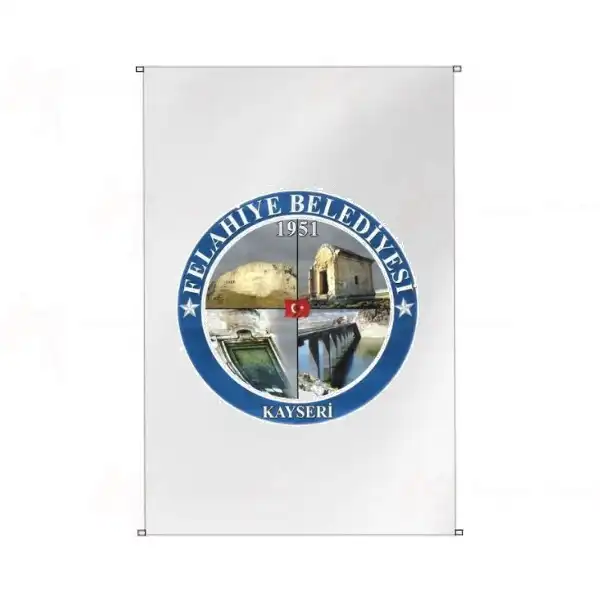Felahiye Belediyesi Bina Cephesi Bayraklar