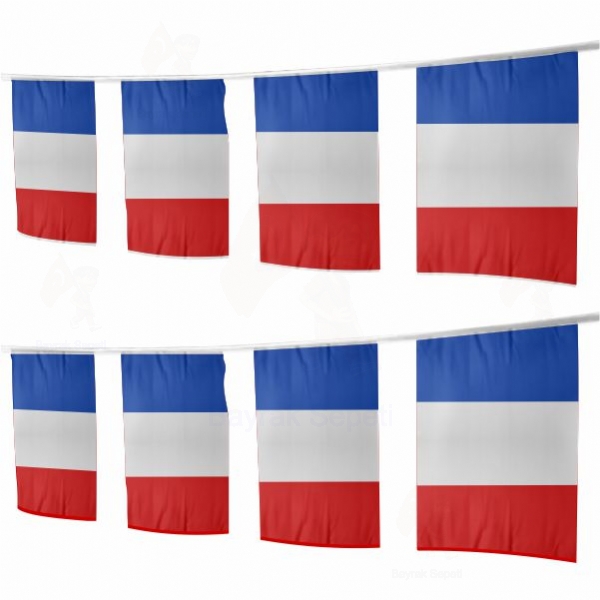 Fransa İpe Dizili Süsleme Bayrakları