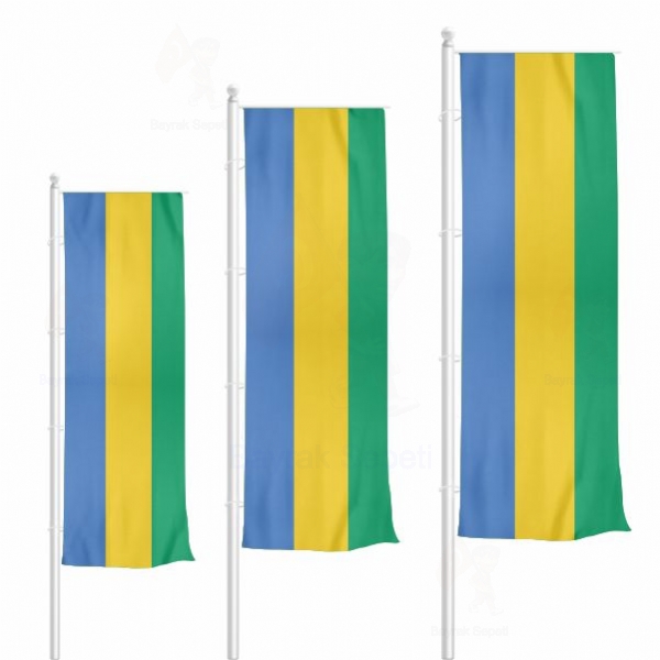 Gabon Dikey Gönder Bayrakları