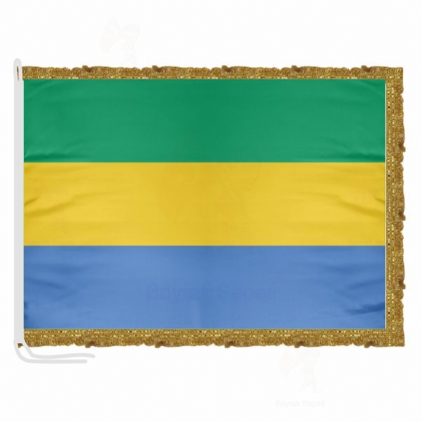 Gabon Saten Kumaş Makam Bayrağı
