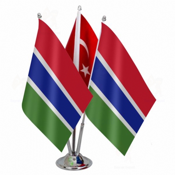 Gambiya 3 L Masa Bayraklar