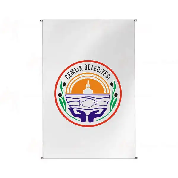 Gemlik Belediyesi Bina Cephesi Bayraklar