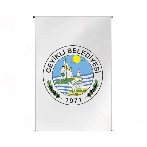 Geyikli Belediyesi Bina Cephesi Bayraklar