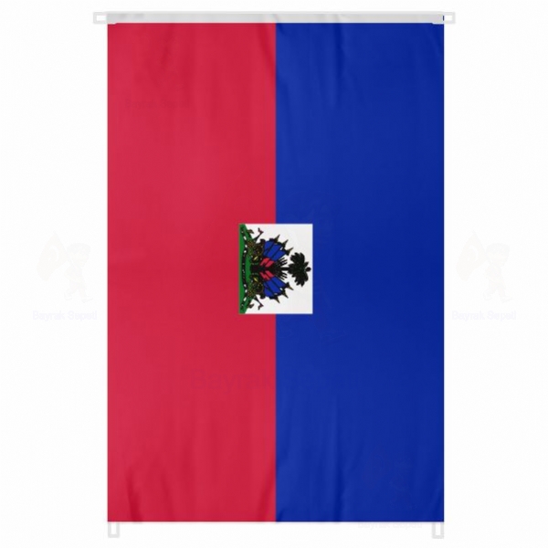 Haiti Bina Cephesi Bayrak Tasarm