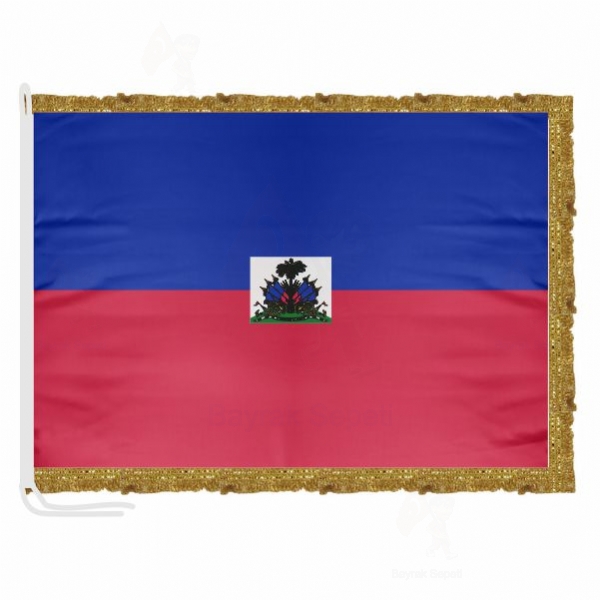 Haiti Saten Kumaş Makam Bayrağı