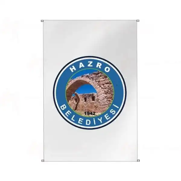 Hazro Belediyesi Bina Cephesi Bayraklar