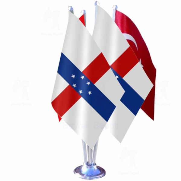 Hollanda Antilleri 4 L Masa Bayraklar