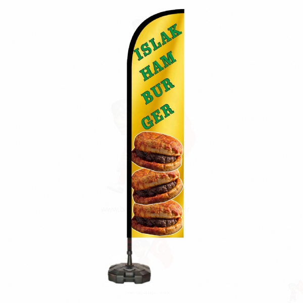 Islak Hamburger Reklam Bayra Tasarmlar