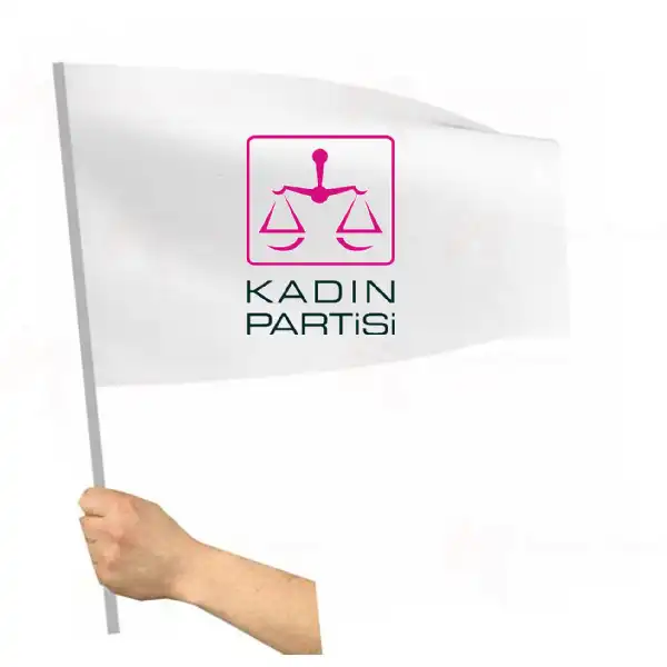 Kadn Partisi Tekli Masa Bayraklar