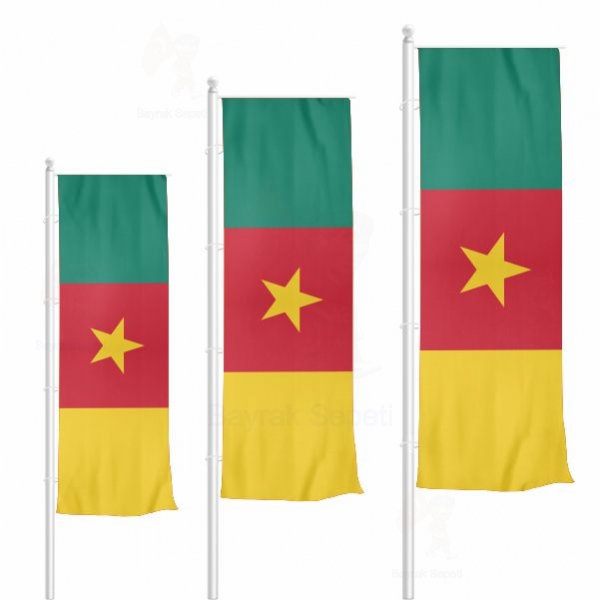 Kamerun Dikey Gnder Bayrak imalat