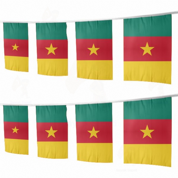 Kamerun pe Dizili Ssleme Bayraklar Toptan Alm
