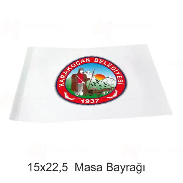 Karakoan Belediyesi Masa Bayraklar retim