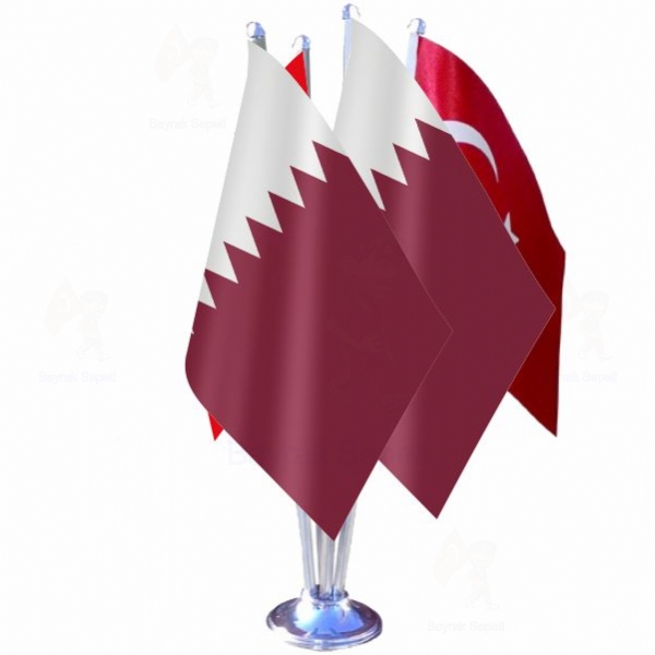 Katar 4 L Masa Bayraklar