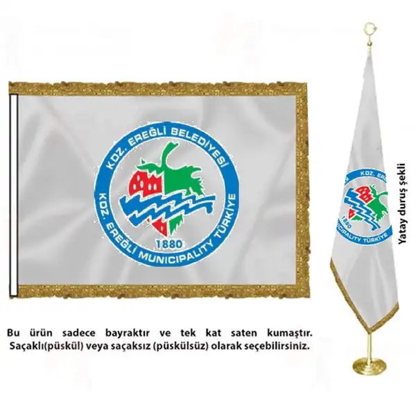 Kdz Ereli Belediyesi Saten Kuma Makam Bayra Tasarmlar