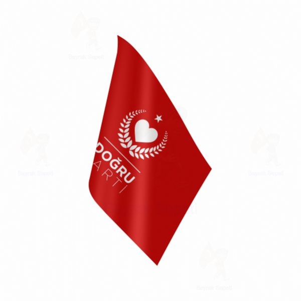 Kırmızı Doğru Parti Masa Bayrakları