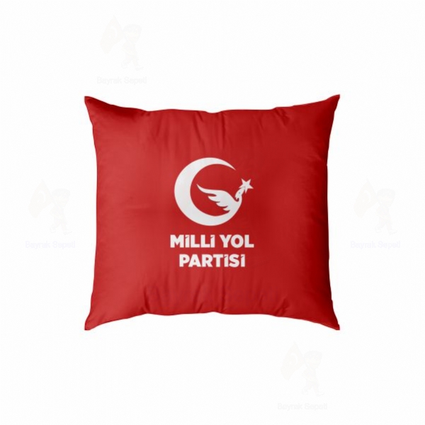 Kırmızı Milli Yol Partisi Baskılı Yastık