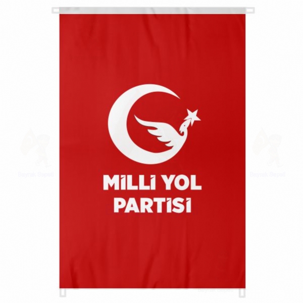 Krmz Milli Yol Partisi Bina Cephesi Bayrak Grselleri