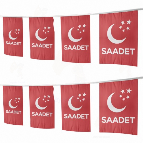 Krmz Saadet Partisi pe Dizili Ssleme Bayraklar Satlar